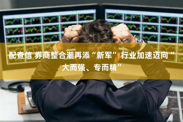 配查信 券商整合潮再添“新军” 行业加速迈向“大而强、专而精”
