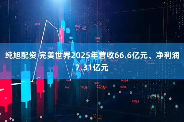纯旭配资 完美世界2025年营收66.6亿元、净利润7.31亿元